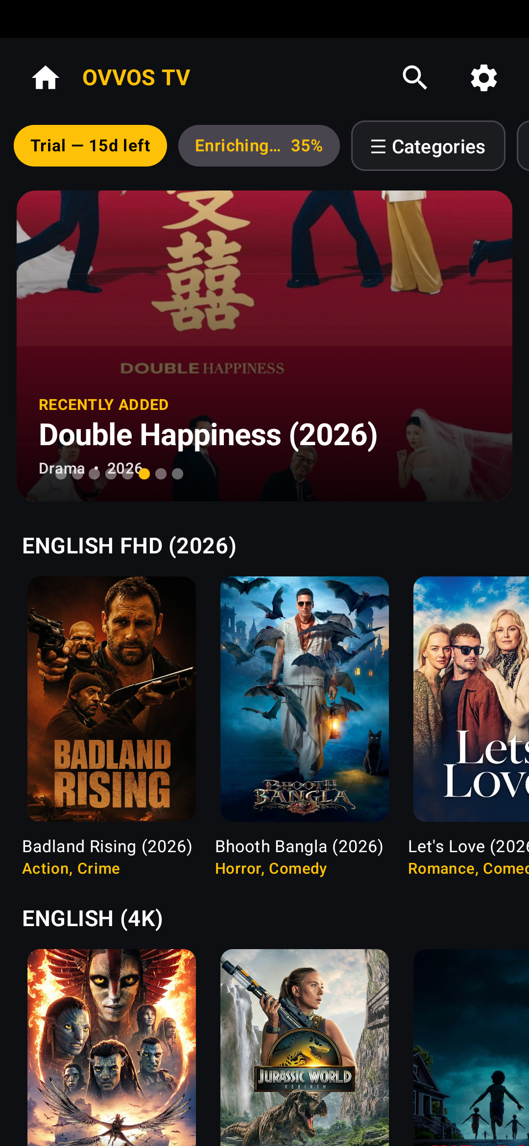 OVVOS TV on Android phone