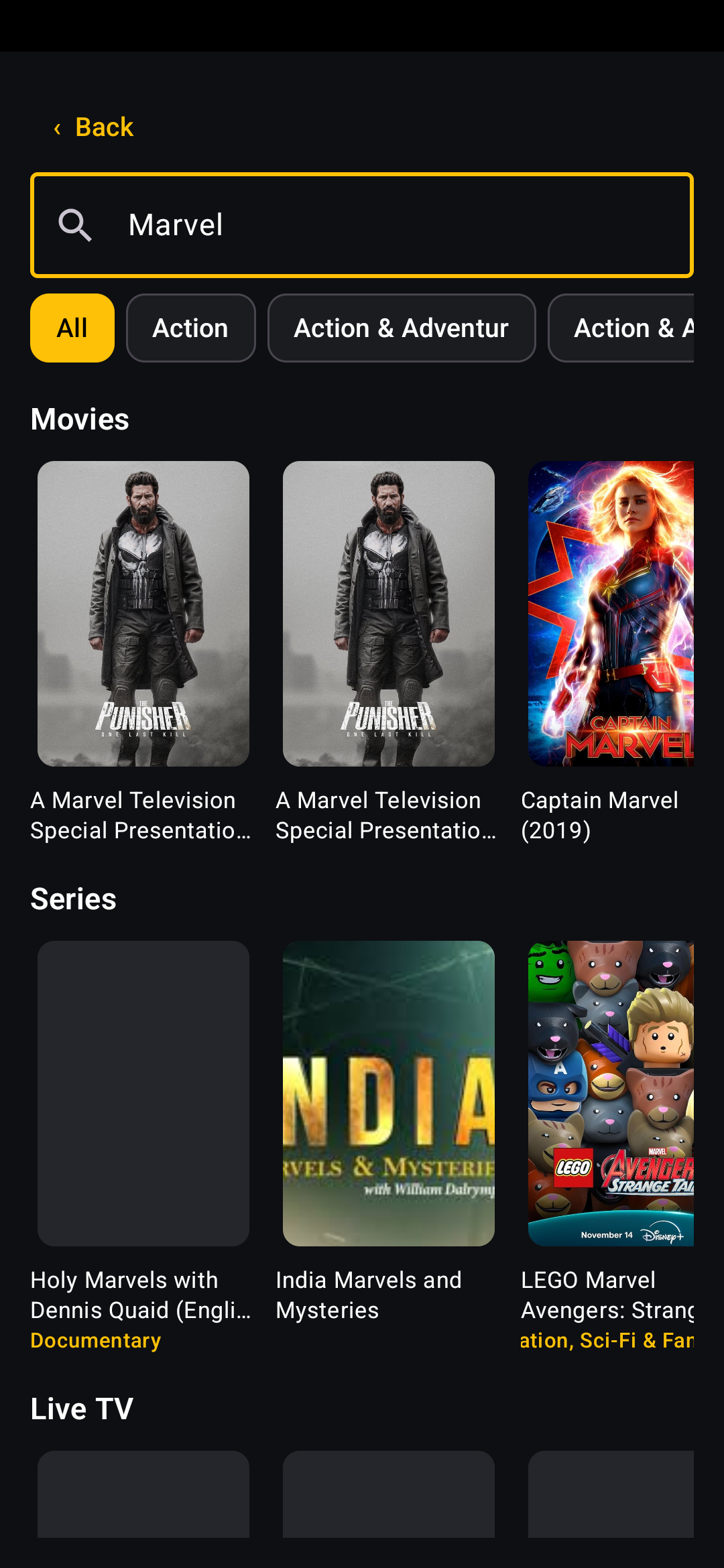 Genre-aware search on phone